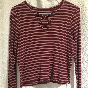 Hollister long sleeve crop top